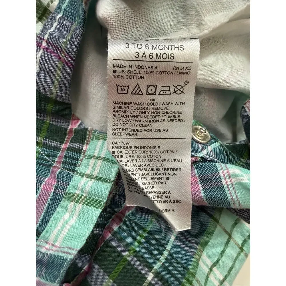 Janie and Jack Plaid Shortall